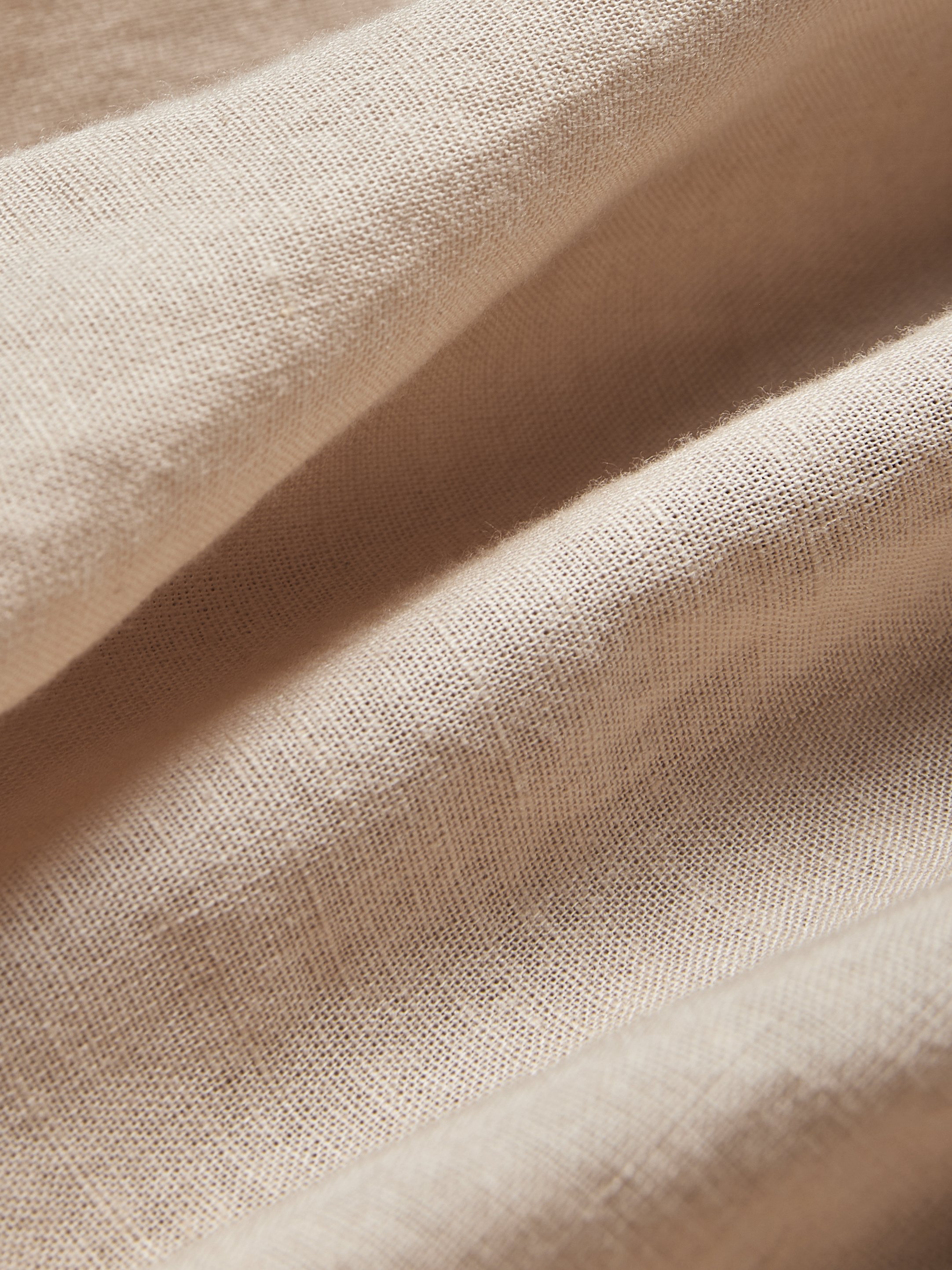 Cotton And Linen Crew Neck Button Design Pleats Sleeveless Tank Top