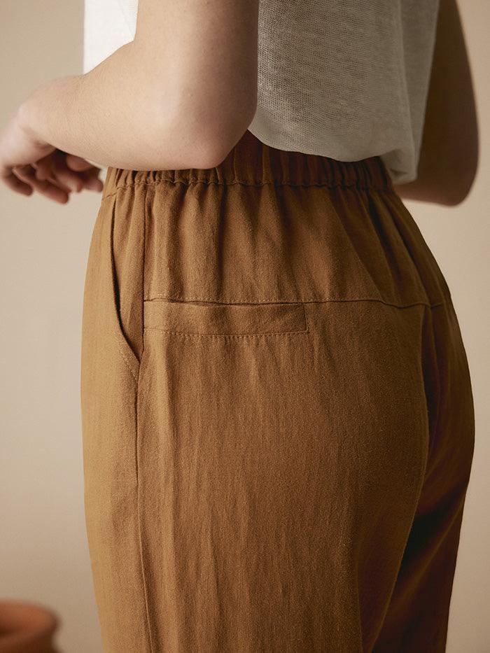 100% Linen Tapered Pants PATRICIA