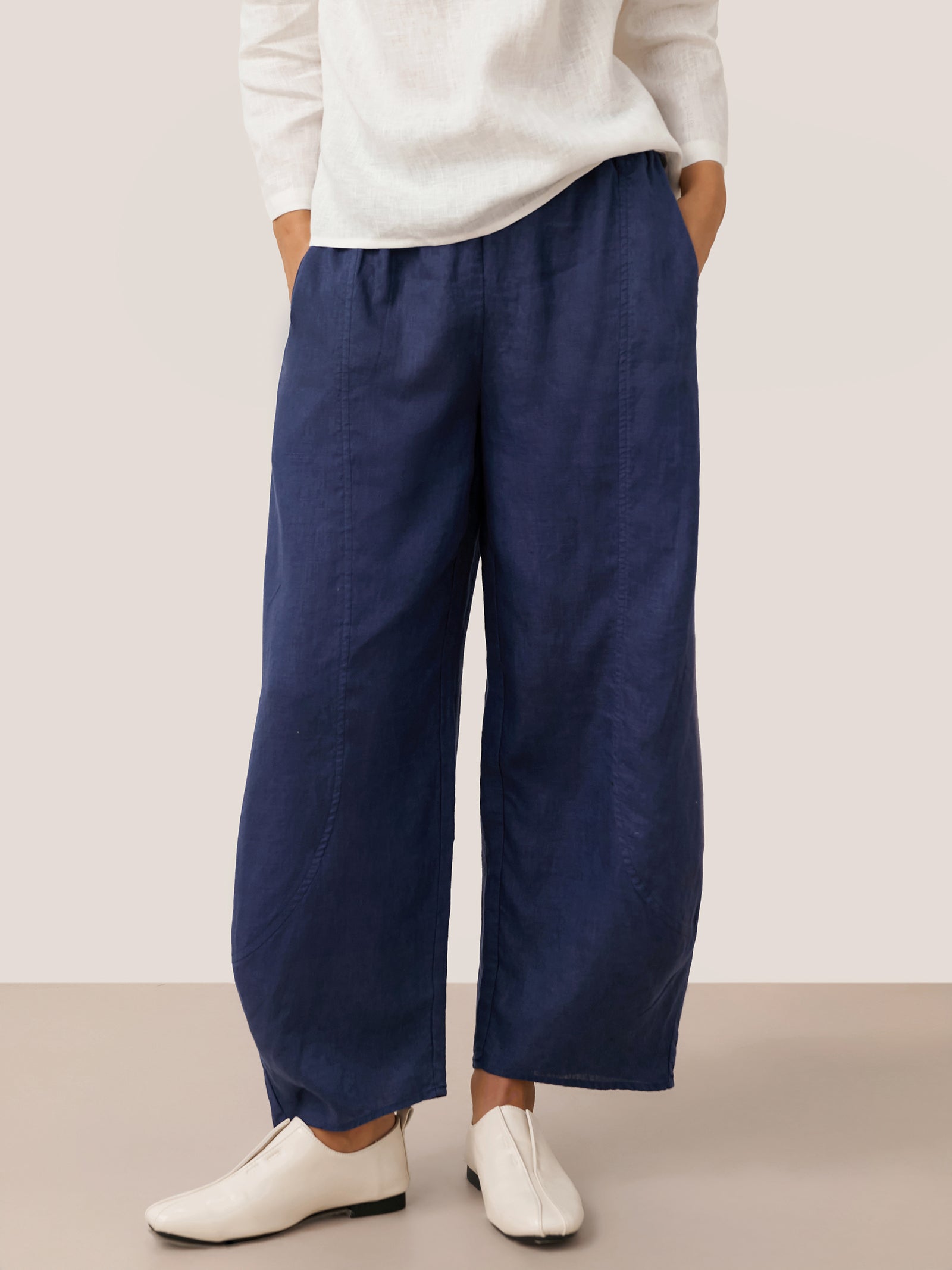 100% Linen Classic Ankle Pants ZOE