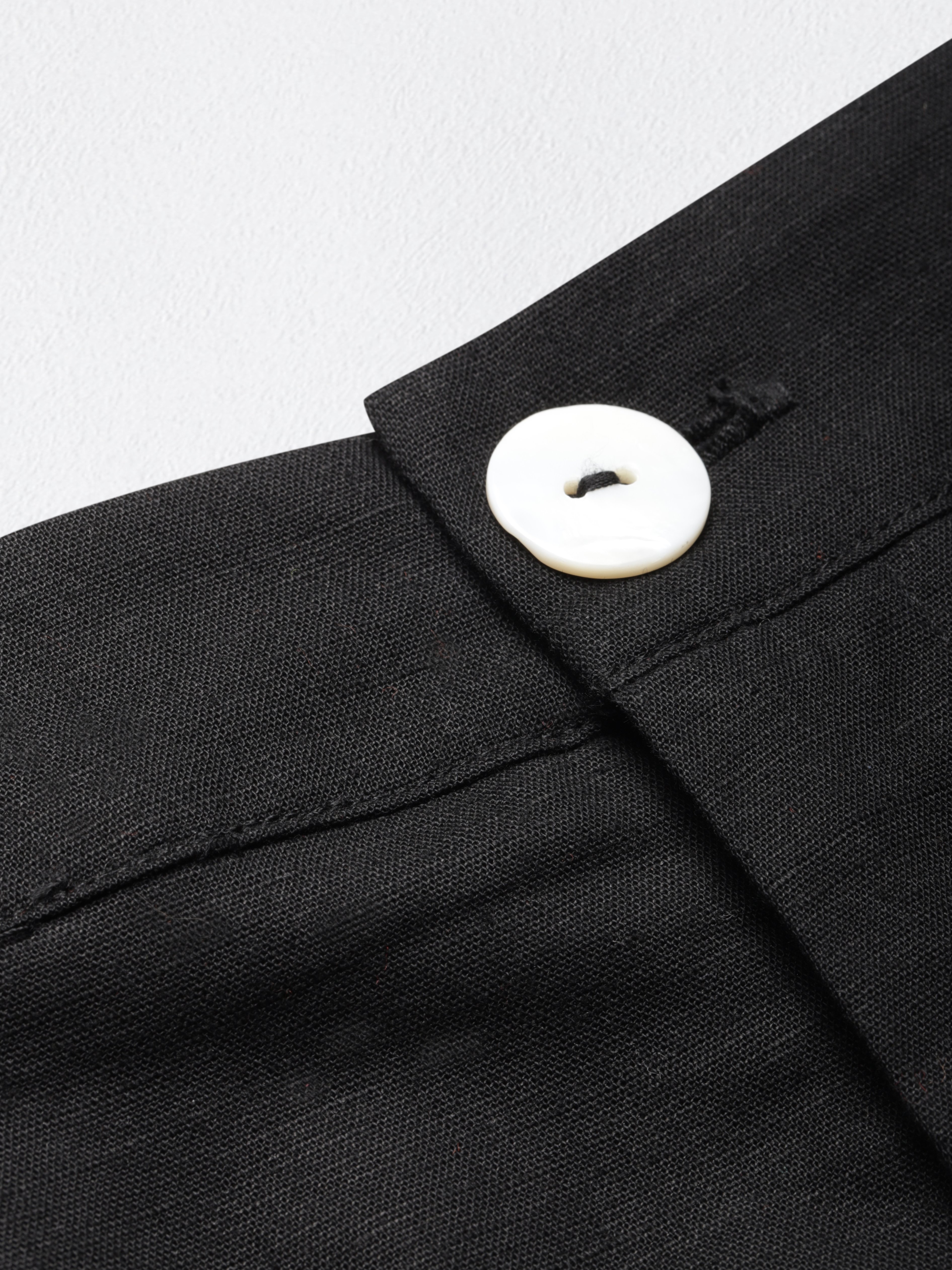 Linen Plain Pocket Design Shorts