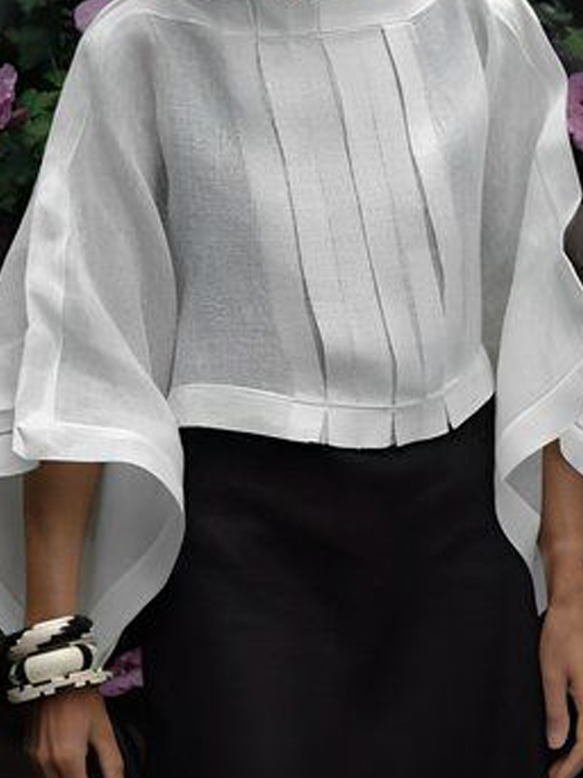 Linen Crew Neck Plain Long Sleeve Blouse